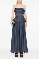 Denim Jumpsuit With Waistband