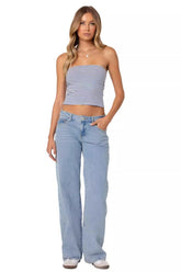 EDIKTED Raelynn Washed Low Rise Jeans