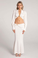 Draped Two Piece Maxi Dress