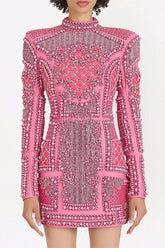 Long Sleeve Sequin Embellished Dress