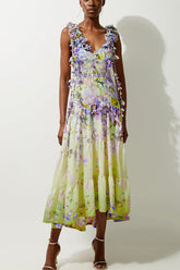 Floral Applique Maxi Dress