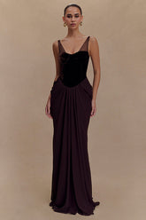 Velvet Corset Maxi Dress