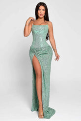 Haya Sequin Corset Maxi Dress