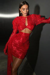 Myra Cutout Draped Mini Dress