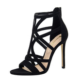 Versatile Suede Hollow Nightclub Summer Heels