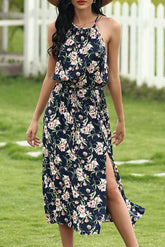 Jersey de patchwork sin mangas a media pantorrilla