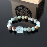 Natural Aquamarine Pixiu Crystal Bracelet