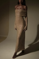 Piper Off Shoulder Backless Maxi Dress