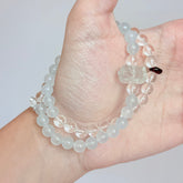 Aquamarine and Clear Quartz Bracelet