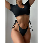 Bikini Nancy Extreme Micro Thong de manga corta