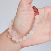Rose Quartz & Strawberry Quartz Bracelet