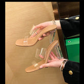 Auténticos zapatos de verano con plataforma y tacones gruesos para mujer