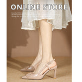 Tacones altos de verano estilo francés con hebilla en V para mujer