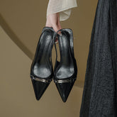 Sandalias francesas de punta hueca y corte bajo extragrandes para mujer