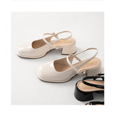 Tacones altos y elegantes de verano con punta cerrada para mujer