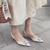 Tacones de aguja de punta francesa de tacón medio para mujer