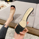 Tacones altos de cristal duraderos para mujer para exteriores de verano