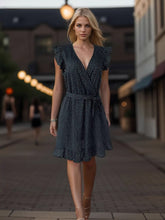 Daily V Neck Floral Print Mini Dress