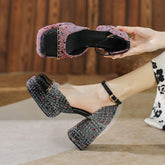 Tacones altos femeninos de punta cerrada de estilo clásico