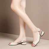 Tacones medios de estilo coreano de buena calidad para mujer de verano