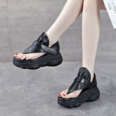 Neu Frauen Schwamm Kuchen Dicken sohlen Flip-flops Heels