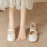 Tacones Mary Jane con hebilla gruesa de estilo clásico para mujer