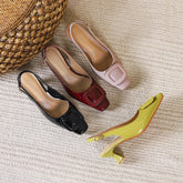 Tacones de verano de hada con tira trasera y puntera alta