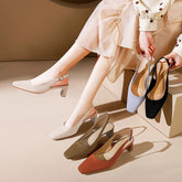 Tacones altos con tiras en la espalda para mujer