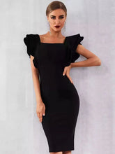 Black Slim fit Hip Skirt Dress