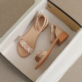 Sandalias francesas gruesas de verano con tiras romanas para mujer