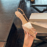 Tacones de punta de verano estilo francés para mujer