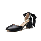 Tacones cuadrados gruesos estilo hada de verano Jane para mujer