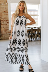 Printed A-Line Maxi Dress