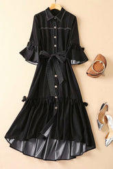 La reina Letizia de España, vestida de negro