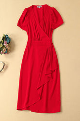 Vestido de cóctel rojo de la Reina Letizia de España