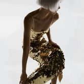 Golden Glow – Midikleid mit Pailletten