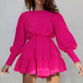 Willow Minikleid mit Puffärmeln und geraffter Taille