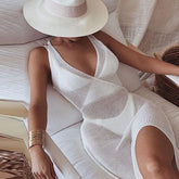 Tropic – Durchsichtiges Maxikleid aus Häkelarbeit