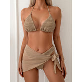 Molly mit Sarong-Falten-Neckholder-Bikini