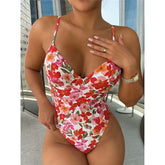 Veronica – Bügel-Monokini mit Blumenmuster