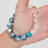 Kyanite & Clear Quartz Crystal Bracelet