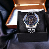 Reloj sencillo GMT976 - Serie Flying - Reloj de pulsera automático de acero inoxidable