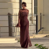 Larra Lace Tie Neck Midi Dress