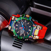 Reloj de pulsera deportivo simple MSCWDD16 resistente al agua con doble pantalla.