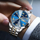 TSW1 Simple Watch - Reloj de pulsera de cuarzo con espejo rombo