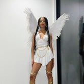 Oasis – Minikleid mit geknoteter Schulterpartie und Rüschen