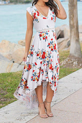 Vestido largo único con cuello en V