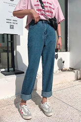 Vintage High-Waist Straight Jeans