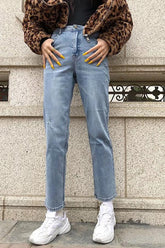 Vintage High-Waist Straight Jeans