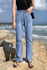 Vaqueros acampanados con cremallera vintage